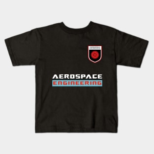 Aerospace engineering text and logo aircraft engineer design Kids T-Shirt